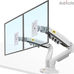 NB F160 Dual Monitor Desk Mount Stand Full Motion - Supports up to 27"