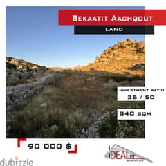 840 sqm Land for sale in Bekaatit Aachqout  ref#kz251 0