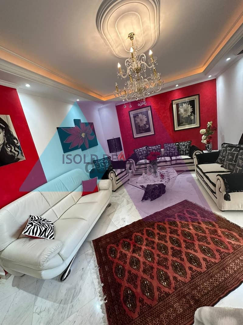 Fully furnished 210 m2 apartment +open view for sale in Mansourieh 1