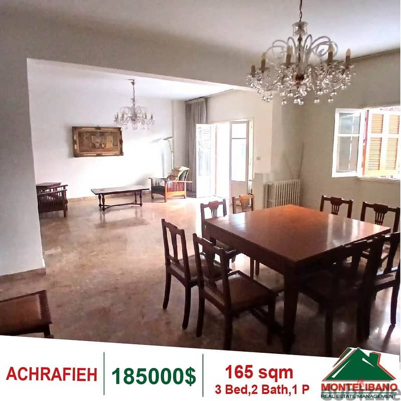 185000$!! Apartment for sale located in Achrafieh 1