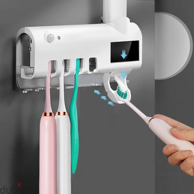 UV Toothbrush Sterilizer with Toothpaste Dispenser, Teeth Sanitizer 0