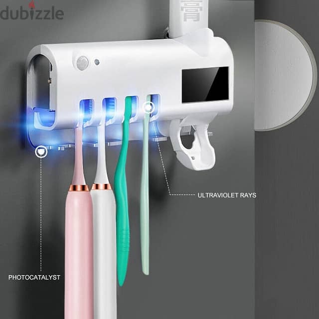 UV Toothbrush Sterilizer with Toothpaste Dispenser, Teeth Sanitizer 3