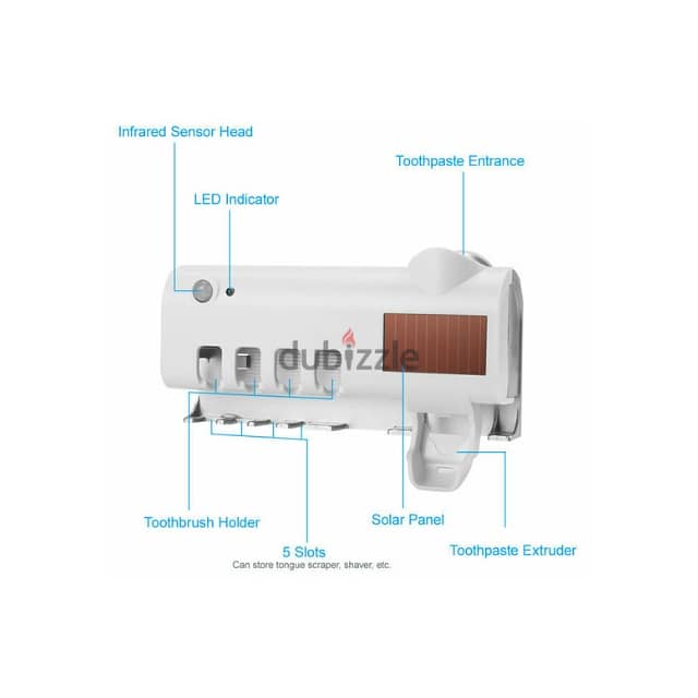 UV Toothbrush Sterilizer with Toothpaste Dispenser, Teeth Sanitizer 4