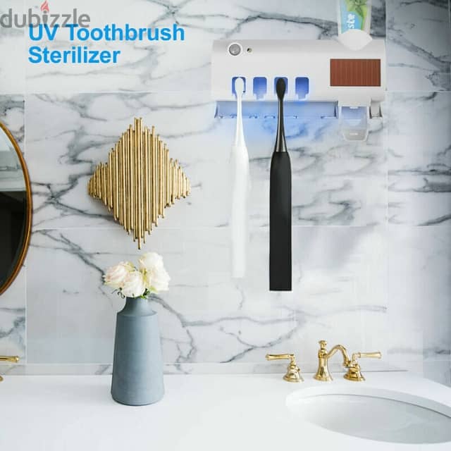 UV Toothbrush Sterilizer with Toothpaste Dispenser, Teeth Sanitizer 8