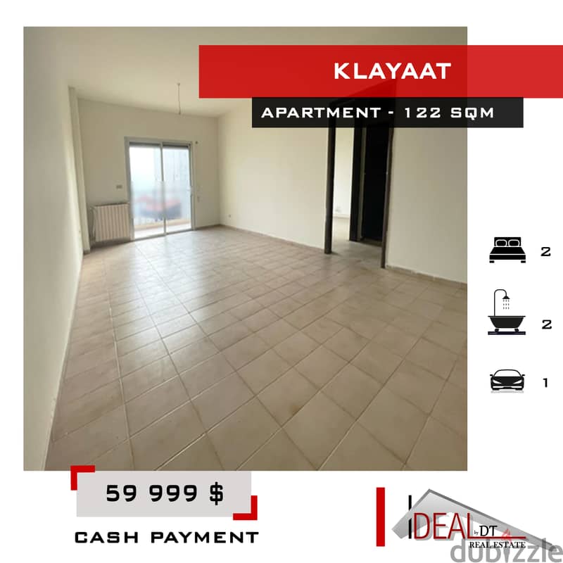 59 999 $ Apartment for sale in Klayaat 122 sqm ref#ah803 0