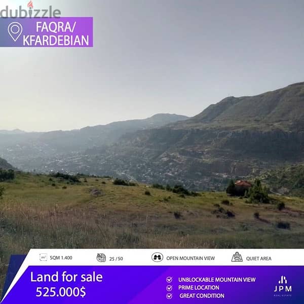 LAND FOR SALE-FAQRA/KFARDEBIAN 0