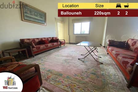 Ballouneh 220m2 | Simplex | Mountain View | Excellent condition | TO |