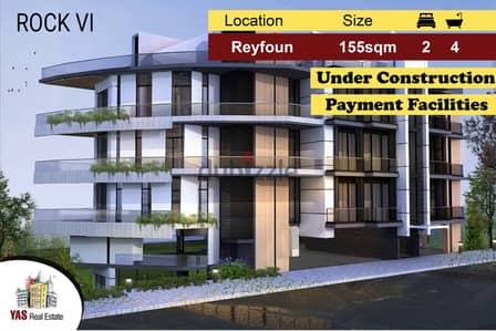 Reyfoun 155m2 |55m2 terrace|Under Construction|Payment Facilities |DA