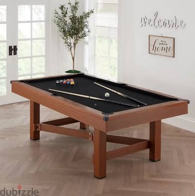 Farmhouse Wooden Billiards Pool Table 226 x 127 x 80 cm