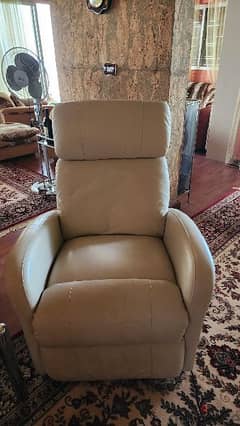 Leather recliner