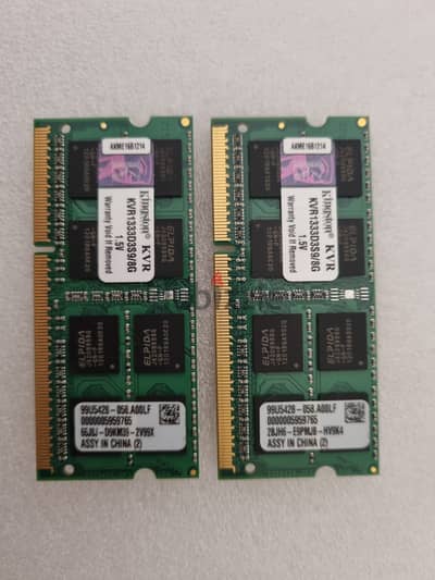 Kingston Memory for Laptop Replacement 8 GB KVR133D3S9