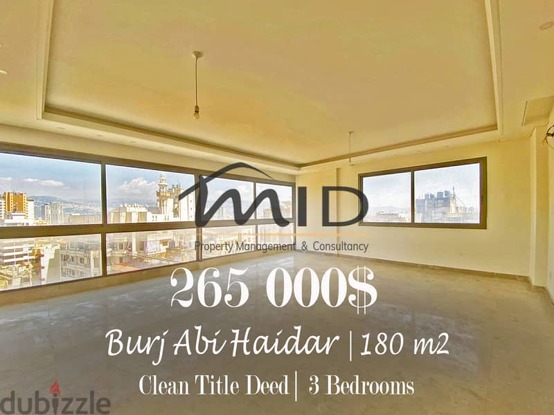 Burj Abi Haidar | 3 Bedrooms | New Building | Title Deed | Open View 1