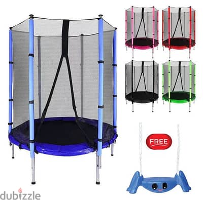 140 cm Trampoline with Free Swings