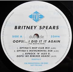 Britney spears - Oops I did it again vinyl Lp 12' incl 5 mixes 0