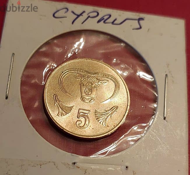 Cyprus 5 Mils 2001 INC bronze coin KM# 39 3