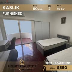 Apartment for rent in Kaslik Furnished RB50 0