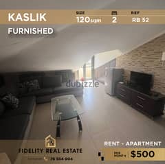 Apartment for rent in Kaslik - Furnished RB52 0