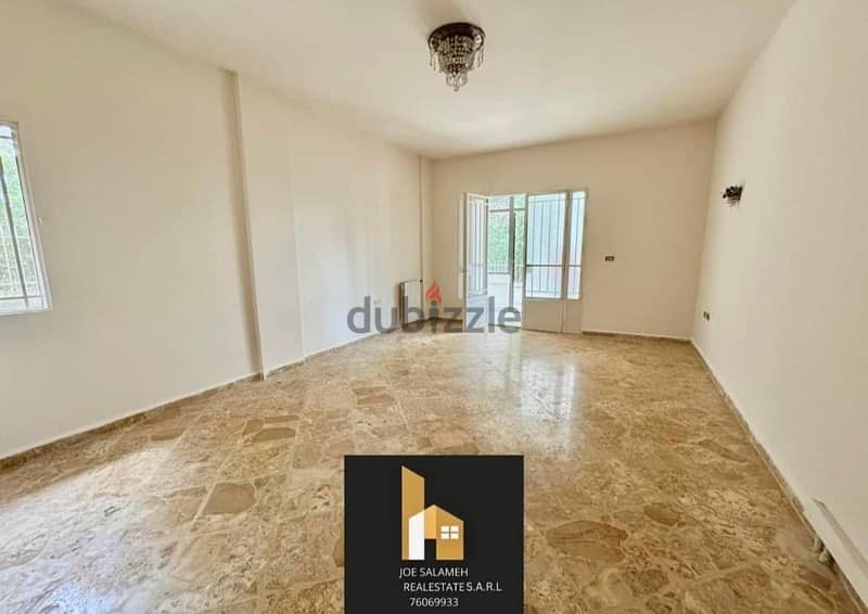 Apartment for sale in Ajaltoun with garden for 65,000$cash/شقة عجلتون 2