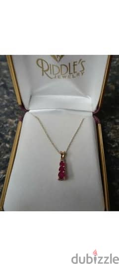 ruby and diamond gold necklace 0