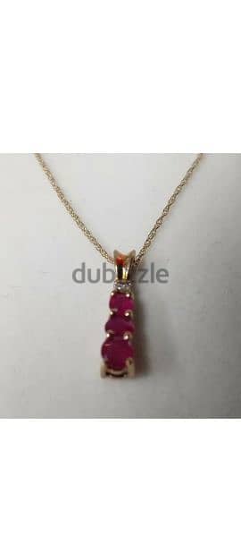 ruby and diamond gold necklace 1