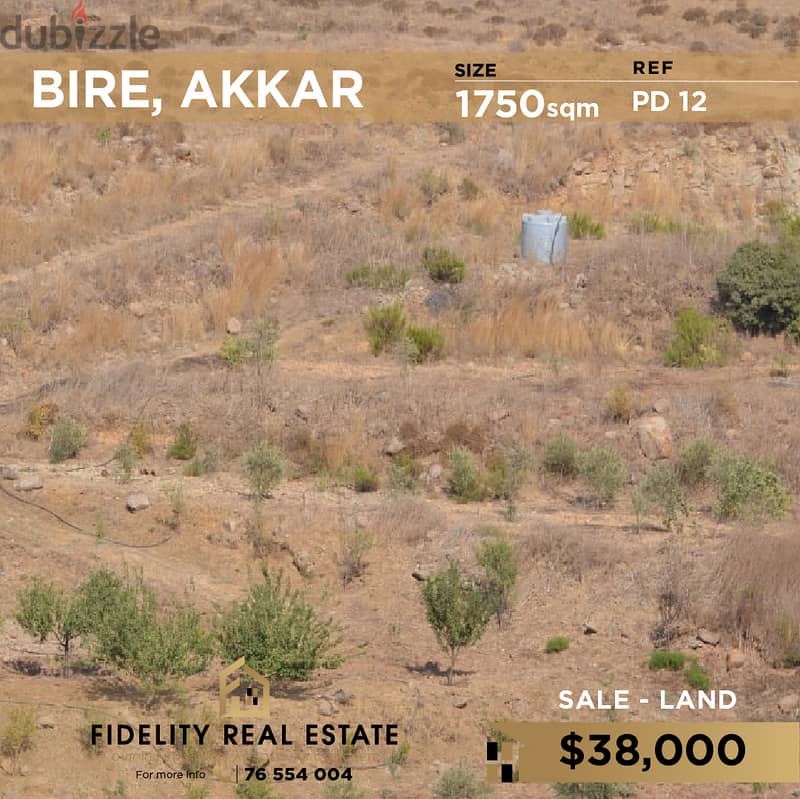 Land for sale in Bireh Akkar PD12 0