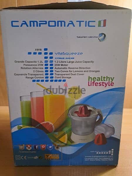 Campomatic citrus juicer 25 watts, 1.2 litres 9