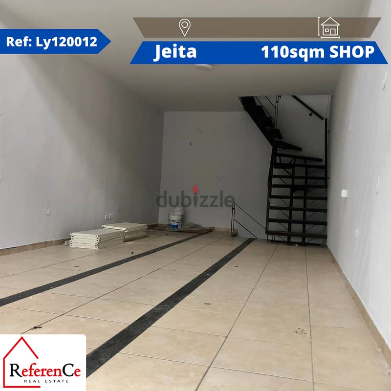 Prime location shop on Jeita highway محل في موقع متميز على طريق جعيتا 0