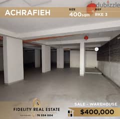 Warehouse for sale in Achrafieh RKE3