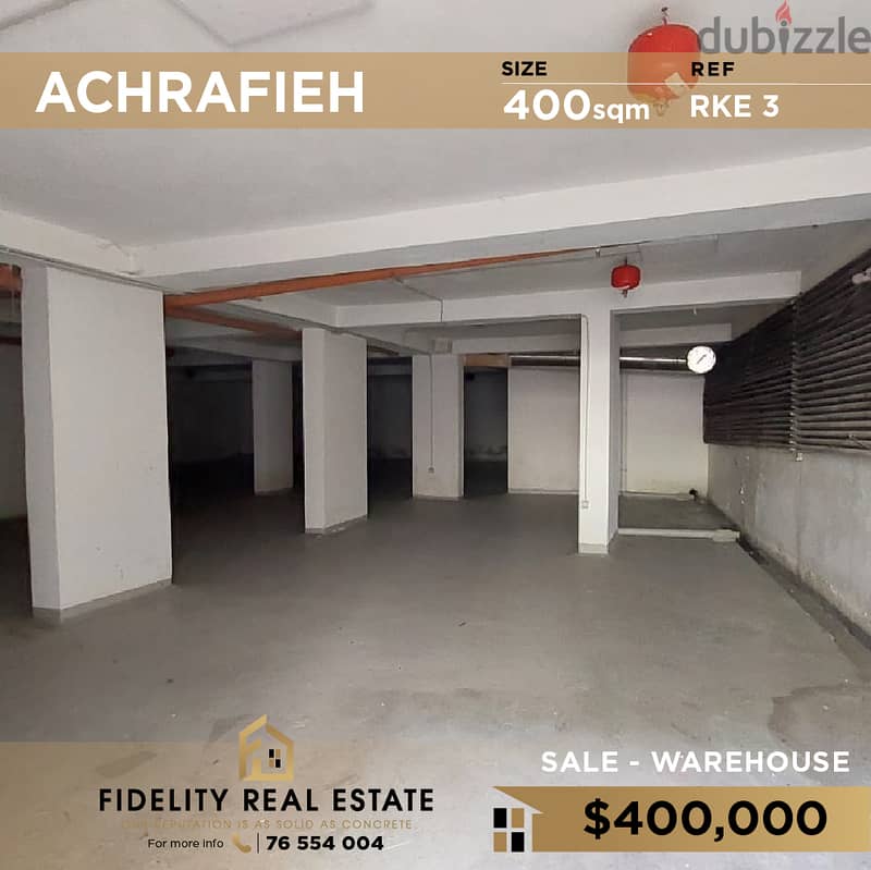 Warehouse for sale in Achrafieh RKE3 0