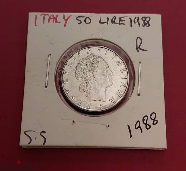 1988 Italy 50 Lire KM# 95.1 2