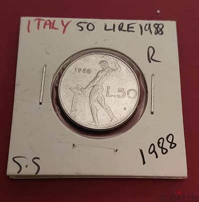 1988 Italy 50 Lire KM# 95.1