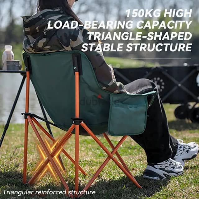 Portable Camping Chair, Heavy-Duty Picnic Chair with Carry Bag 3