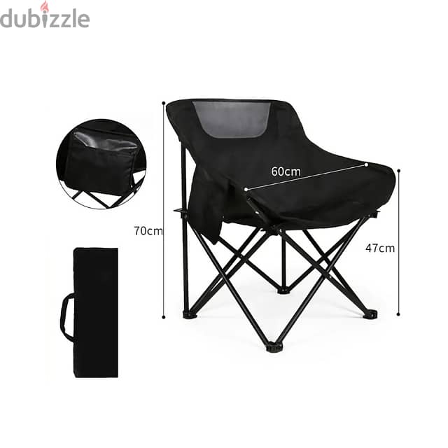 Portable Camping Chair, Heavy-Duty Picnic Chair with Carry Bag 5