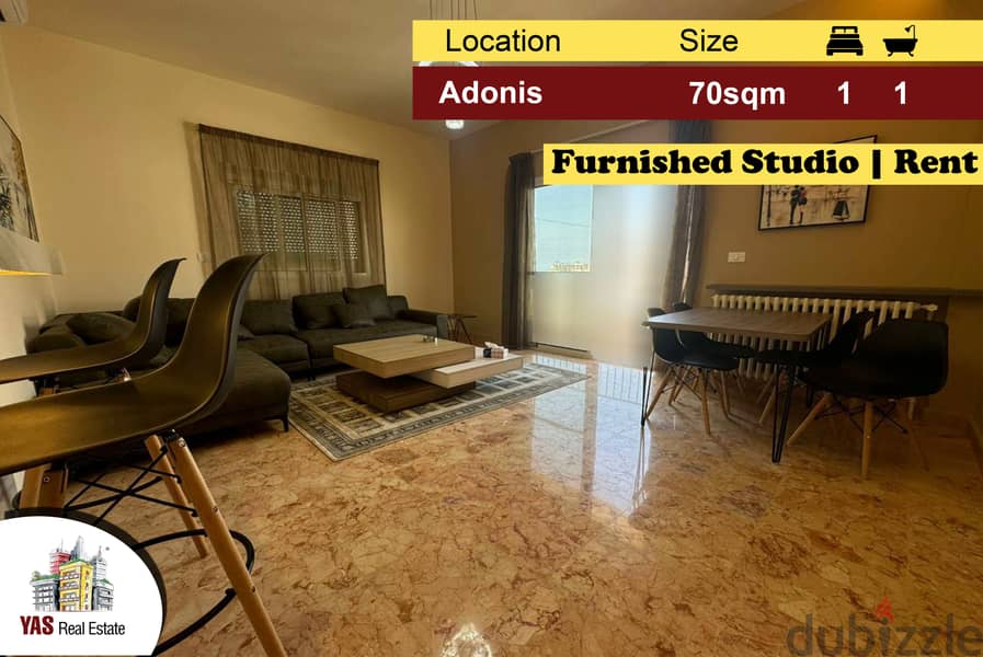 Adonis 70m2 | Furnished Studio | Rent | Prime Location | EL | 0