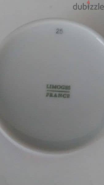 limoge coffee cups and plates,made in France,in excellent condition 1