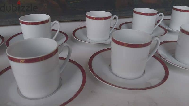 limoge coffee cups and plates,made in France,in excellent condition 2