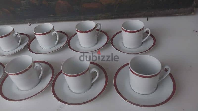 limoge coffee cups and plates,made in France,in excellent condition 3