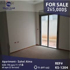 KS-120400 / Apartment for sale in Sahel Alma, شقة للبيع في ساحل علما 0