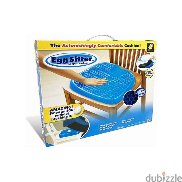 Egg Sitter Seat Cushion, Back Relief Polymer Pad for Car & Office 12