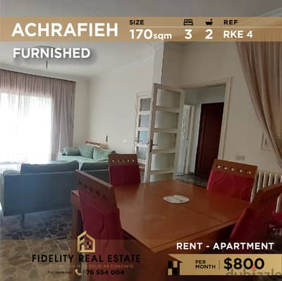 Apartment for rent in Achrafieh - Furnished RKE4