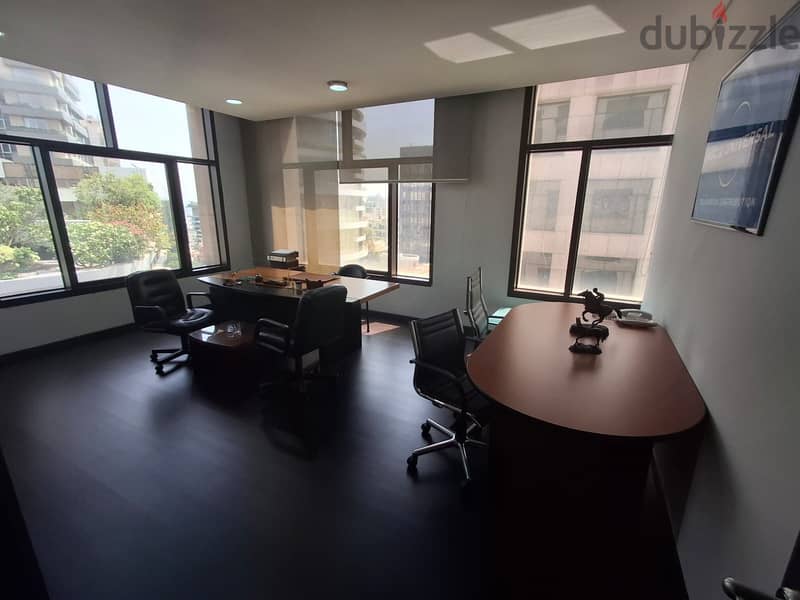 L15582-235 SQM Beautifully Furnished Office For Rent In Achrafieh 1