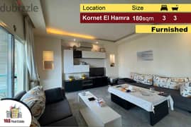 Qornet El Hamra 180m2 | Luxury Flat | Furnished | Decorated | NE | 0