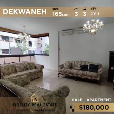 Apartment for sale in Dekwaneh GY1