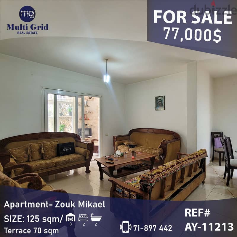 AY-11213 / Apartment for Sale in Zouk Mikael, شقة للبيع في ذوق مكايل 0