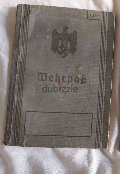 World War passport Nazi officer Hitler German 3rd Reich Army 6