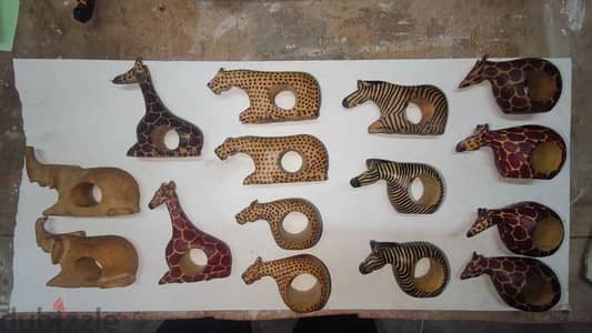 African napkin rings selection, حلقات المناديل الأفريقية