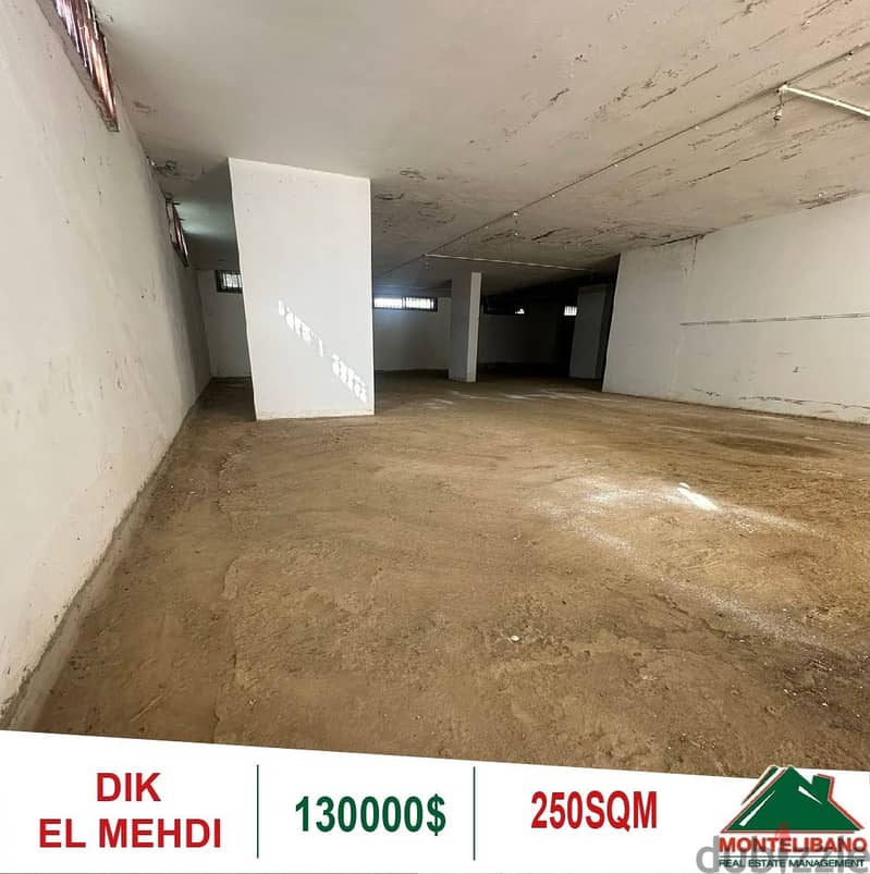 130000$!! Depot for sale located in Dik El Mehdi 4