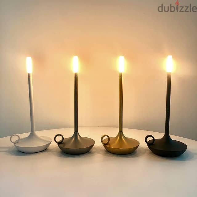 Candle Table Lamp, Modern Iron USB Desk Lamp, Cozy Glow 2