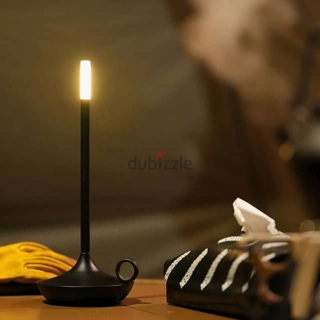 Candle Table Lamp, Modern Iron USB Desk Lamp, Cozy Glow 3