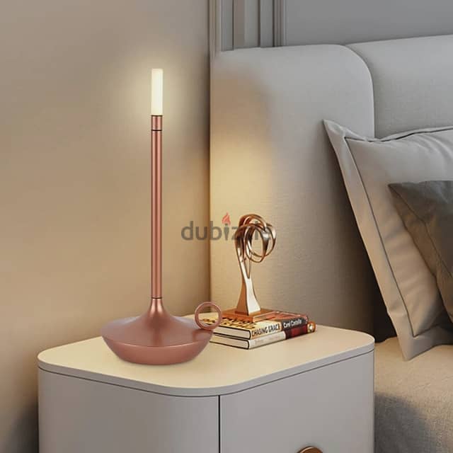 Candle Table Lamp, Modern Iron USB Desk Lamp, Cozy Glow 5